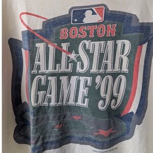 Vtg 1999 Logo 7 MLB All Star Game 99 Boston Graphic T-Shirt Fenway XL *READ
